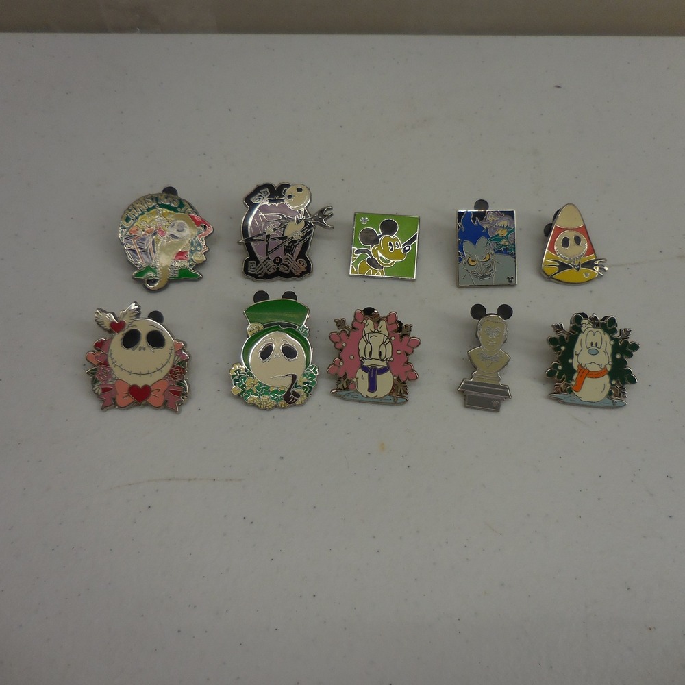 Disney Trading Pin Lot 10pc Jack Skellington Nightmare Before Christmas Hades
